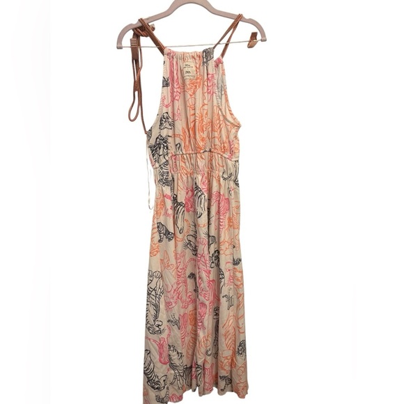 Zara Disney Multicolor Floral Midi Dress - Picture 4 of 4